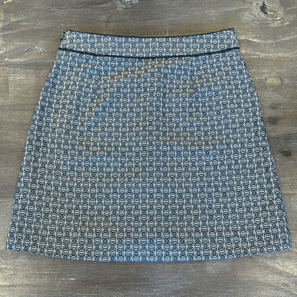 Tory Burch Chaumont Jacquard Chain Link Print Skirt Size 4 - Picture 9 of 12